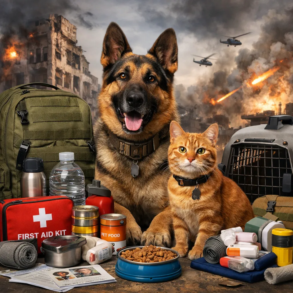 راهنمای کامل مراقبت از حیوانات خانگی در شرایط جنگ و بحران | چک‌لیست اضطراری پت